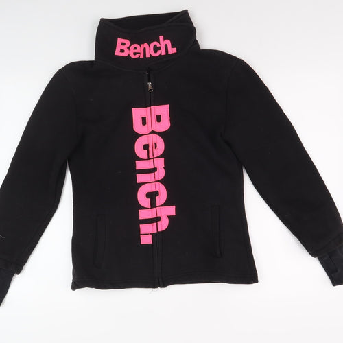 Bench Women's Black Jacket M - Cotton Blend, Logo