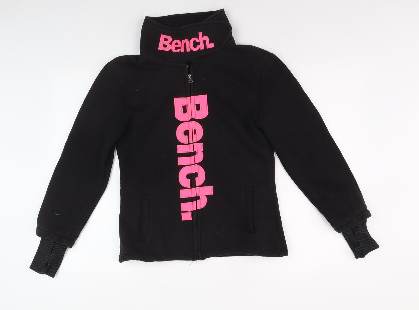 Bench Women's Black Jacket M - Cotton Blend, Logo