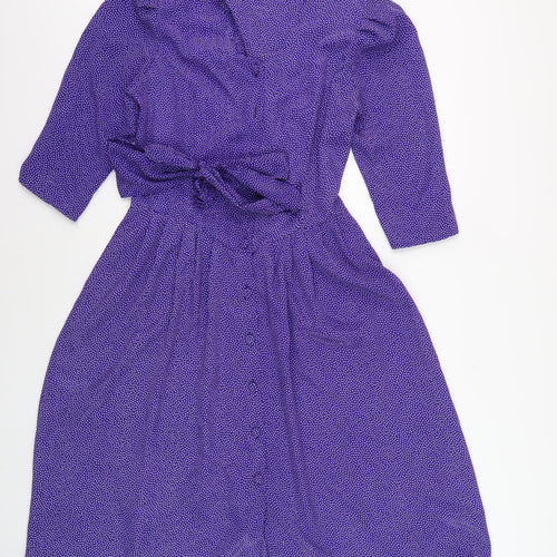 Yessica Purple Polka Dot Women's Dress Size 12