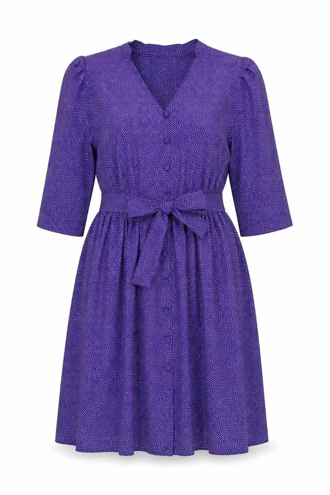 Yessica Purple Polka Dot Women's Dress Size 12