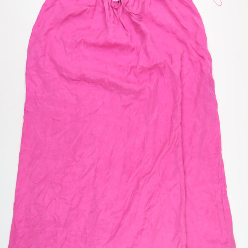 Zara Women Pink Halter Sleeveless Dress Size 8