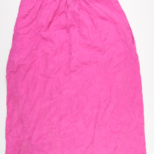 Zara Women Pink Halter Sleeveless Dress Size 8