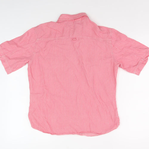 Marks & Spencer Women's Pink Striped Button-Up Shirt UK 12