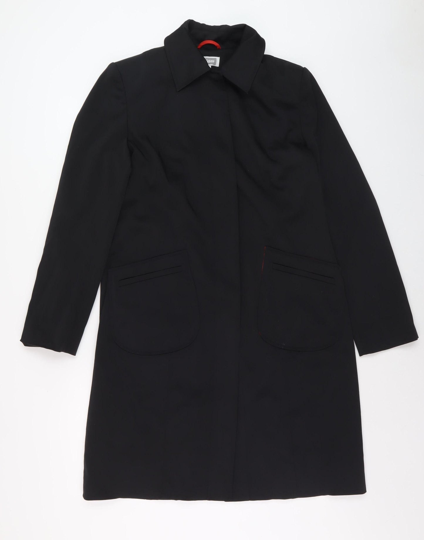 Etam Women's Black Long Overcoat Size 14 Regular