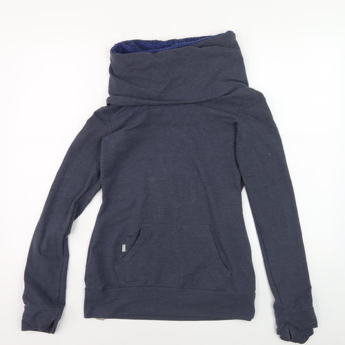 Bench Blue Unisex High Neck Pullover Hoodie, S