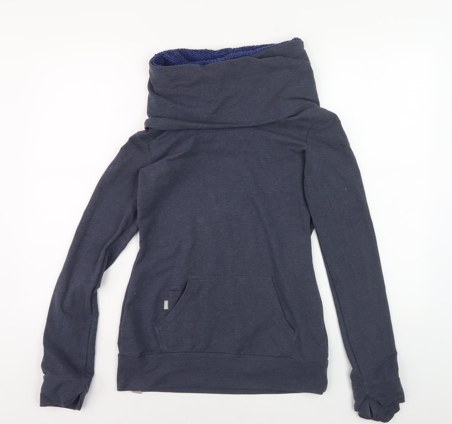 Bench Blue Unisex High Neck Pullover Hoodie, S