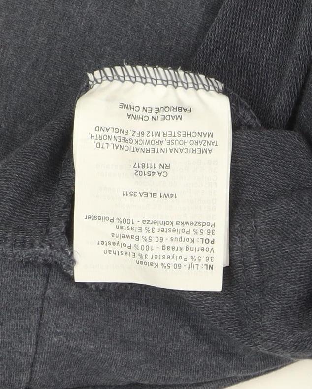 Bench Blue Unisex High Neck Pullover Hoodie, S