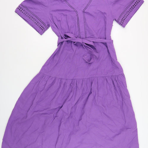Marks and Spencer Purple A-Line Dress Size 14 Women