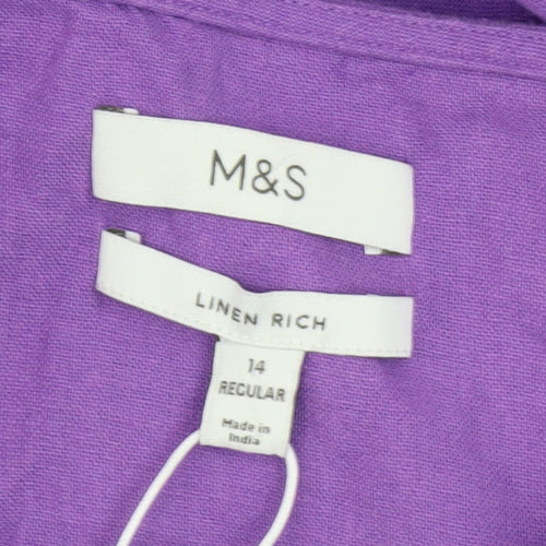 Marks and Spencer Purple A-Line Dress Size 14 Women