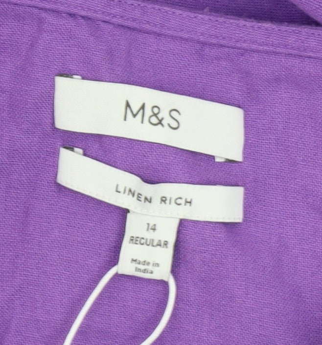 Marks and Spencer Purple A-Line Dress Size 14 Women