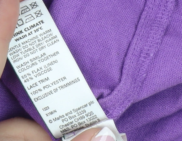 Marks and Spencer Purple A-Line Dress Size 14 Women