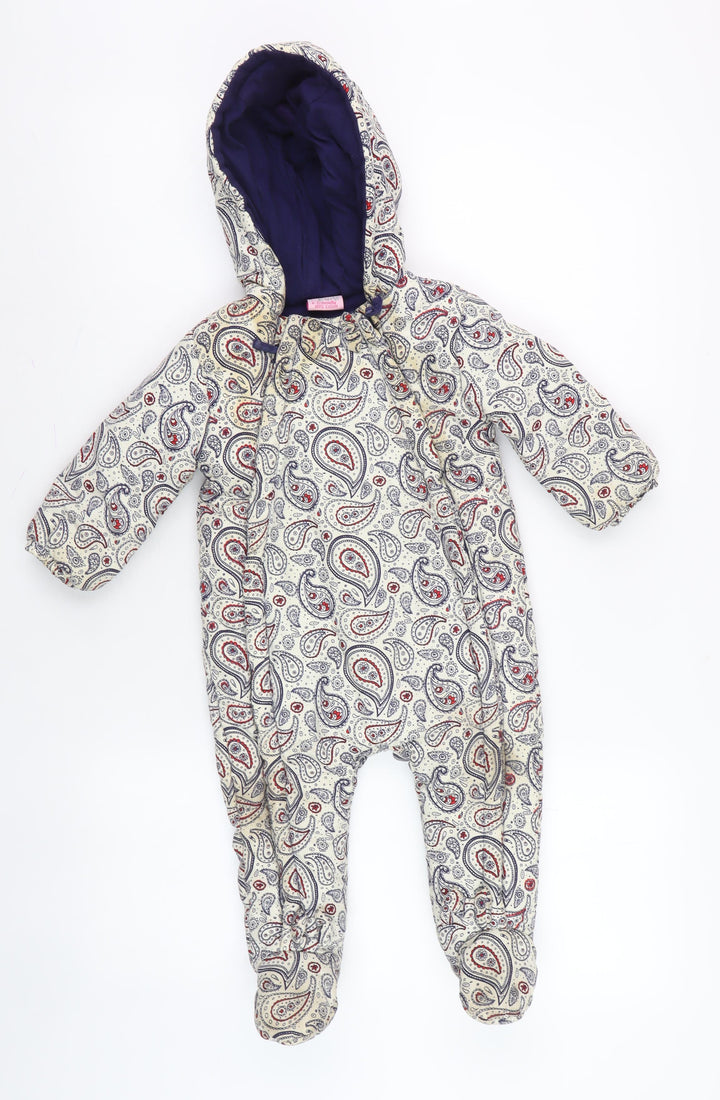Louise Unisex Baby Multicoloured Paisley Snowsuit 6-12 Months