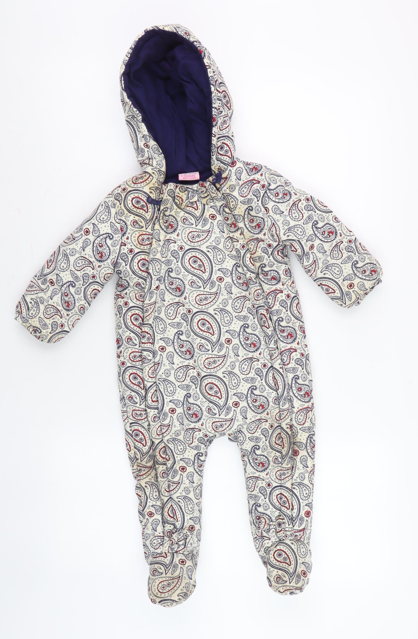 Louise Unisex Baby Multicoloured Paisley Snowsuit 6-12 Months