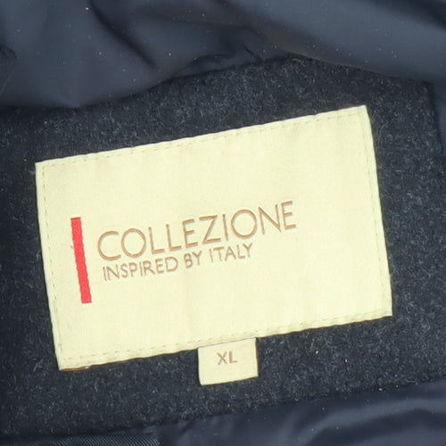 Collezione Men's Black XL Overcoat Jacket