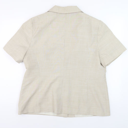 Opus Women's Beige Short Sleeve Blazer, Size 20