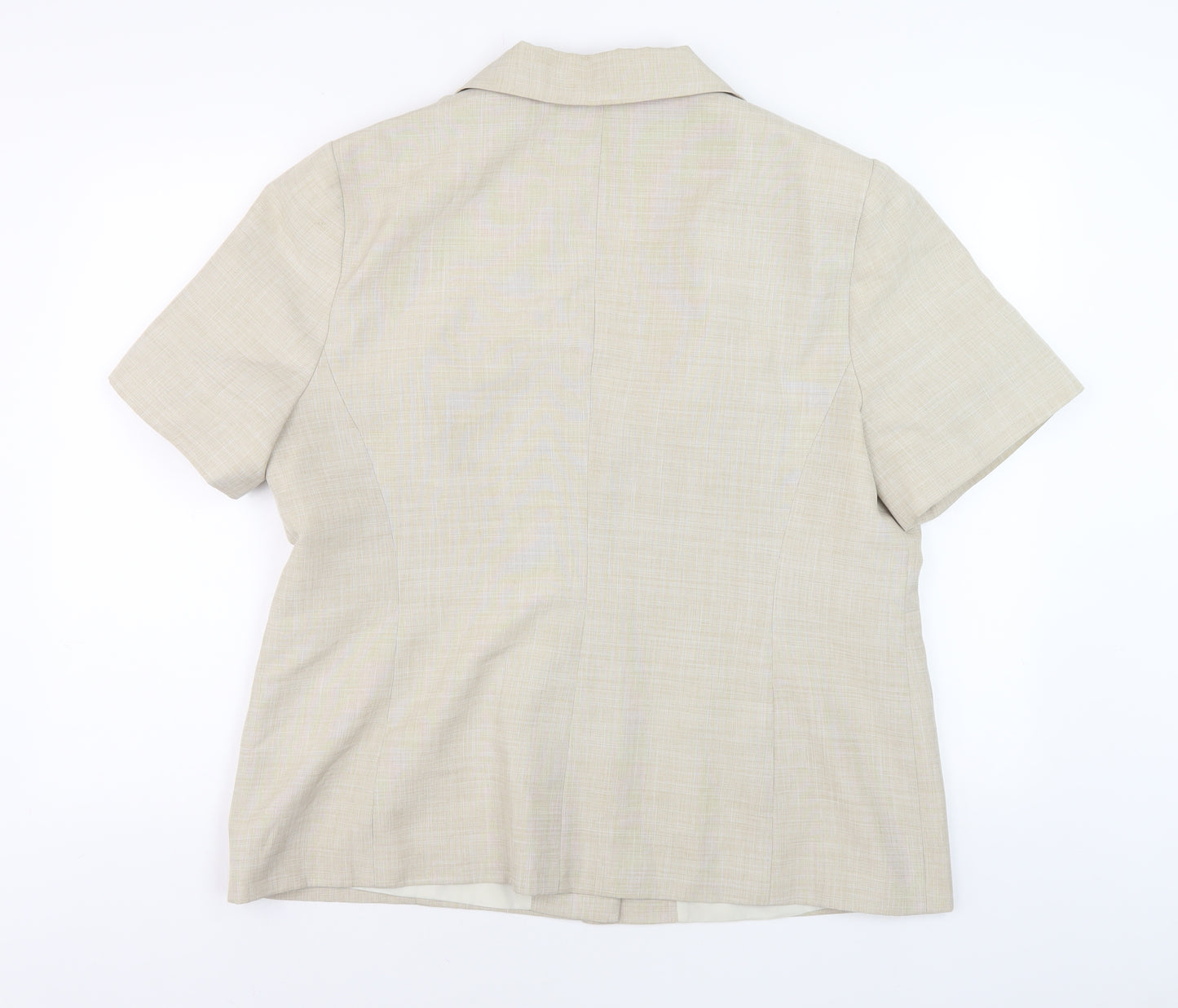 Opus Women's Beige Short Sleeve Blazer, Size 20