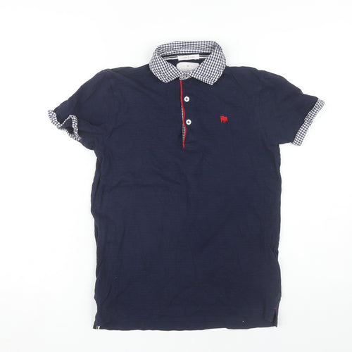 Jasper Conran Boys Blue Polo Shirt Age 11-12 Short Sleeve