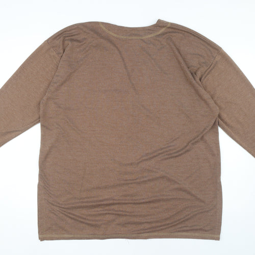 C&A Women's Brown Cardigan Size 22 V-Neck