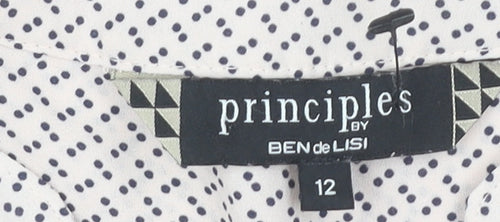 Principles by Ben de Lisi Women's White Polka Dot Blouse