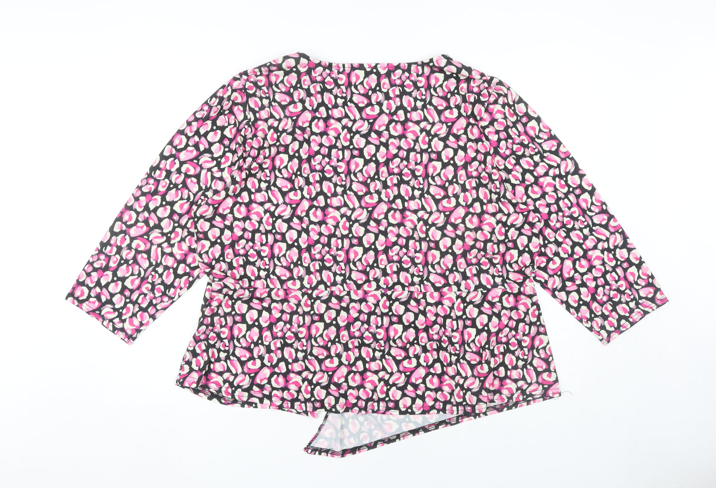 M&Co Women's Pink Animal Print Blouse Size 22