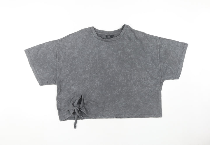 ASOS Women's Grey Cotton Relaxed T-Shirt Size 12