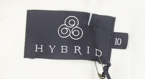 Hybrid Women's Ivory Black Pencil Dress Size 10