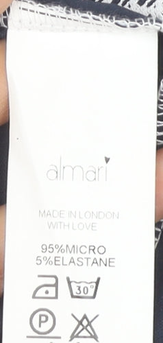 Almari Women's White Geometric Top