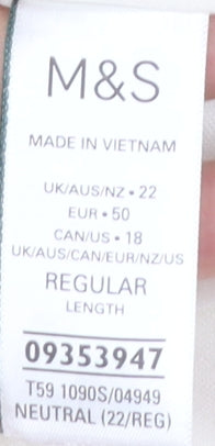 Marks and Spencer Women's Ivory Pencil Skirt - Size 22