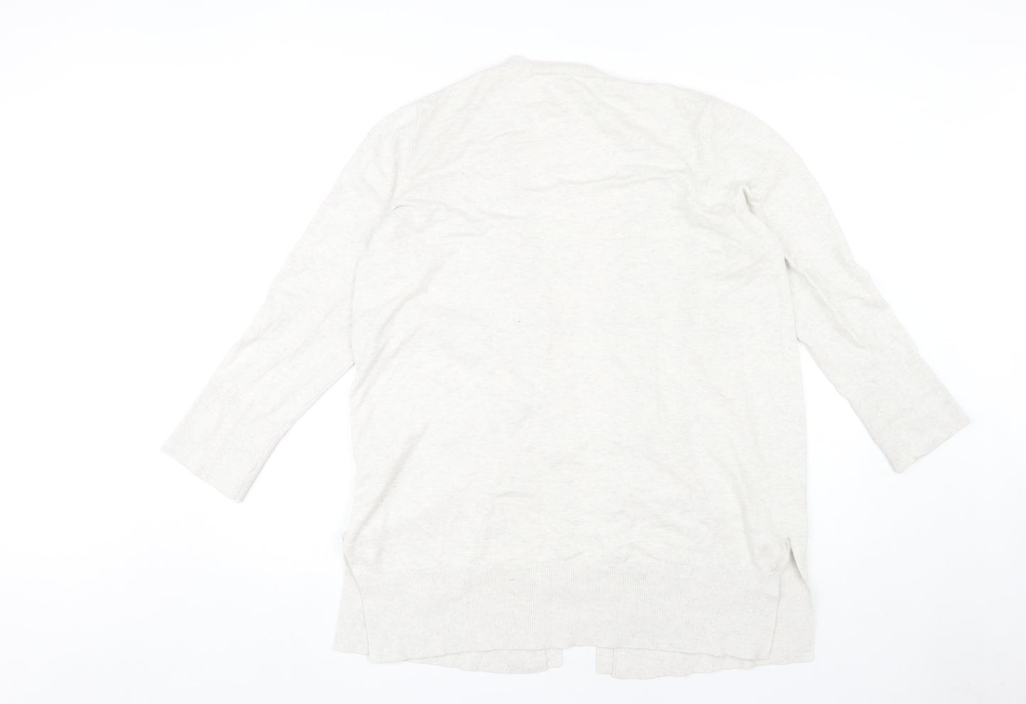 Oasis Women's Beige XL Open Front Cardigan Jumper