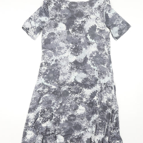 Marks and Spencer Women's Grey Floral Dress Size 12