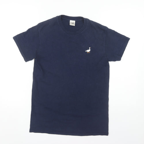 G&G Unisex Adults Blue T-Shirt, Size S, Crew Neck