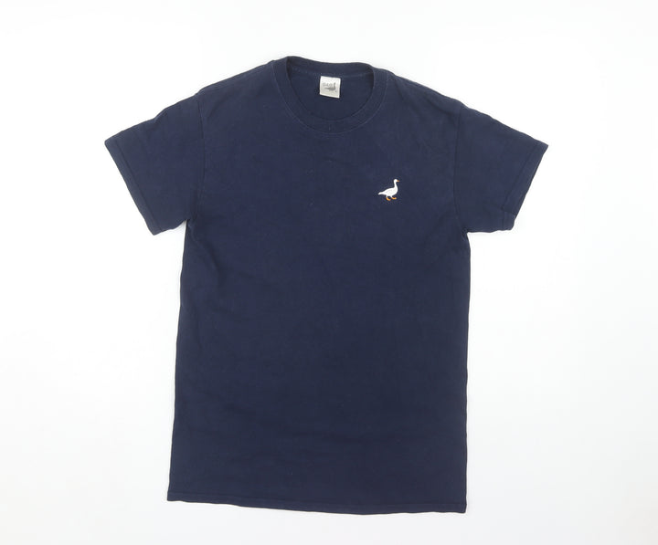 G&G Unisex Adults Blue T-Shirt, Size S, Crew Neck