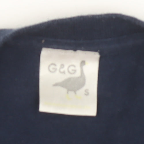 G&G Unisex Adults Blue T-Shirt, Size S, Crew Neck
