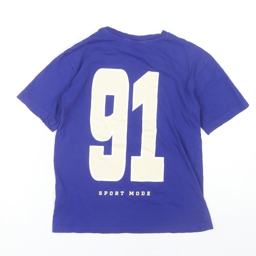 H&M Boys Blue Graphic Print T-Shirt 9-10 Years