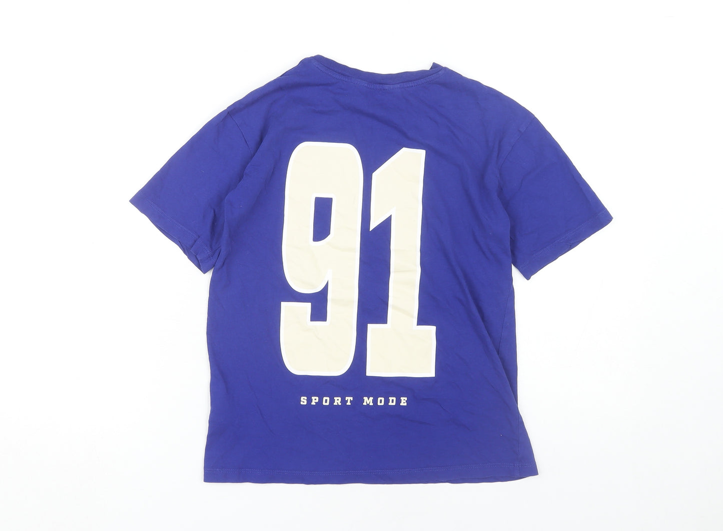 H&M Boys Blue Graphic Print T-Shirt 9-10 Years