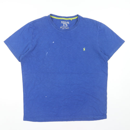 Joules Men's Blue Crew Neck T-Shirt - Size L