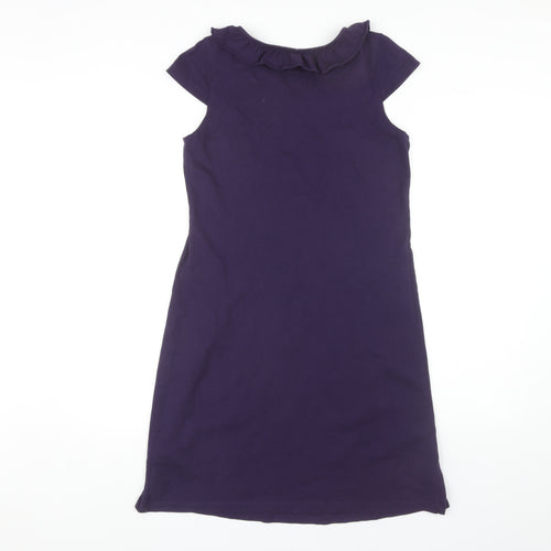 Next Women's Purple Dress Size 10 with Flower Accents
