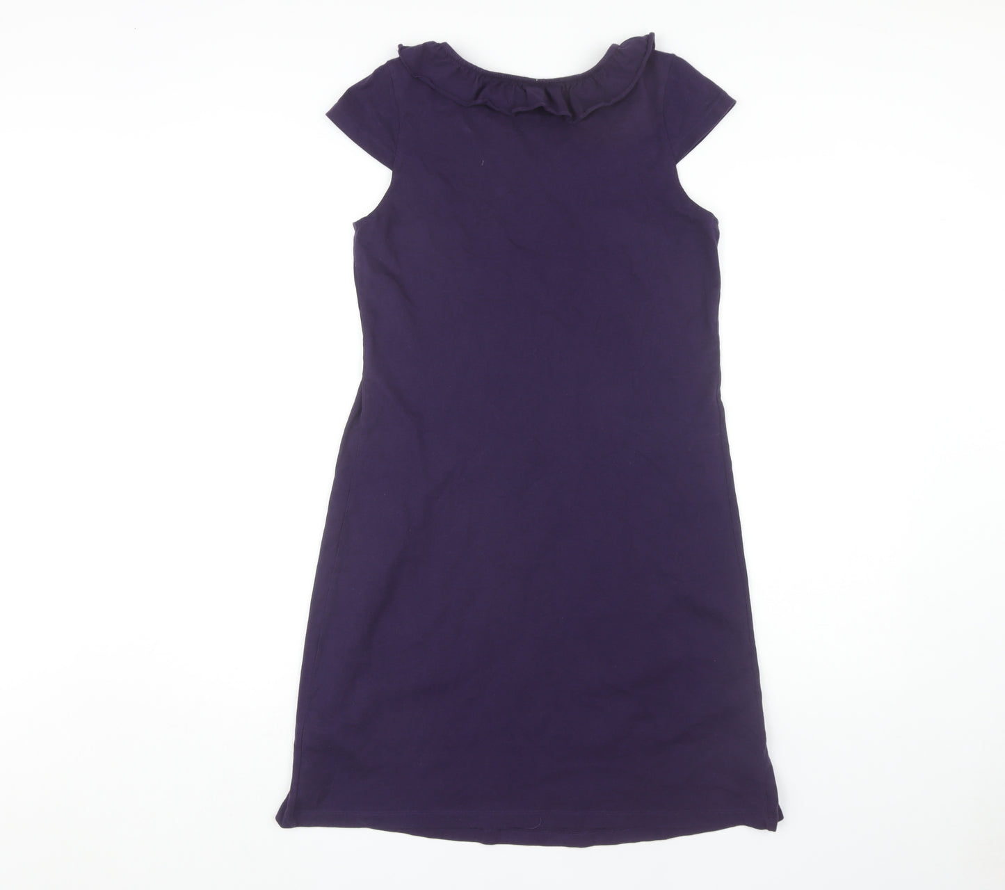 Next Women's Purple Dress Size 10 with Flower Accents