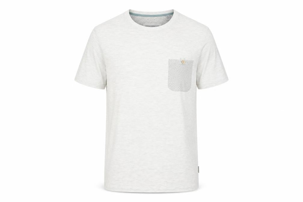 Front view of Ted Baker Men’s Grey Crew Neck T-Shirt, size S
