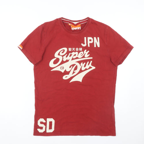 Superdry Men's Red Graphic Print T-Shirt, Size L
