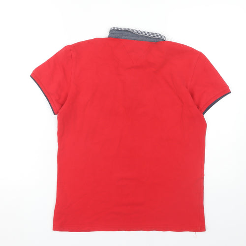 TMK Jeans Men's Red Polo Shirt, Size M, Short Sleeve