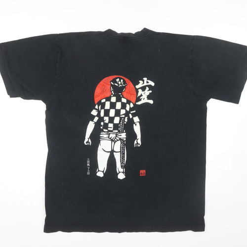 Kazuyoshi Men’s Black XL Graphic Print T-Shirt