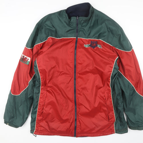 Manav Unisex Red/Green Varsity Jacket XXL Nylon