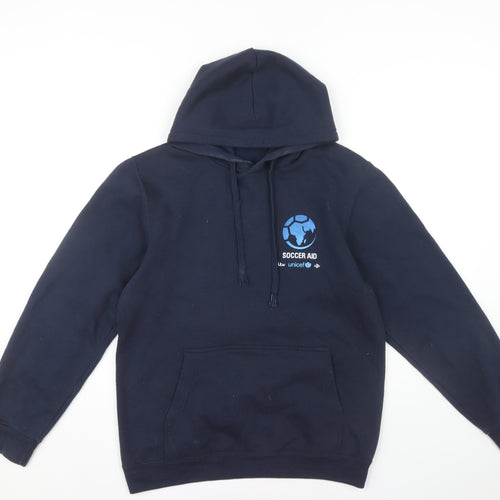 Soccer Aid Unisex Blue Medium Pullover Hoodie