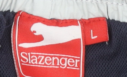 Slazenger Men's Blue L Swim Shorts Elastic Waist