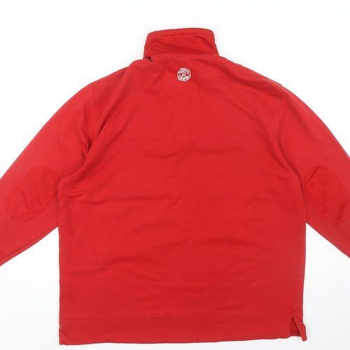 Roberto Sarto Red XL Men's Half-Zip Sweatshirt