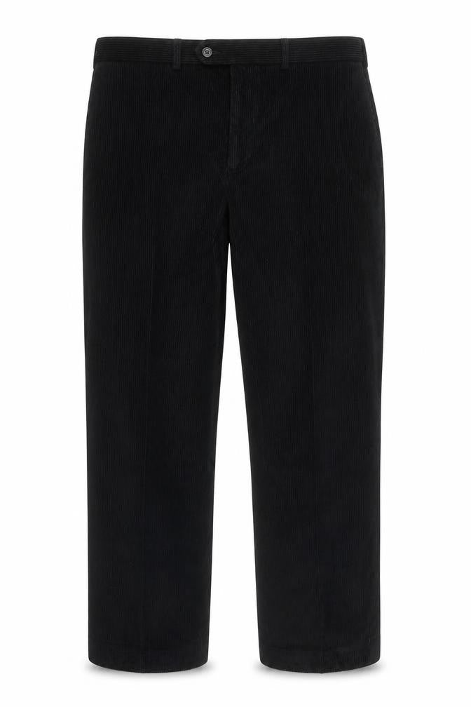 Front view of Marks & Spencer Men's Black Corduroy Trousers 40