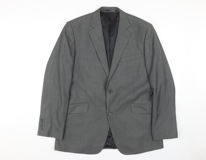 Dehavilland Men's Grey Regular Fit Blazer 42