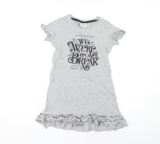 Friends Girls Grey T-Shirt Dress 9-10 Years TV Casual
