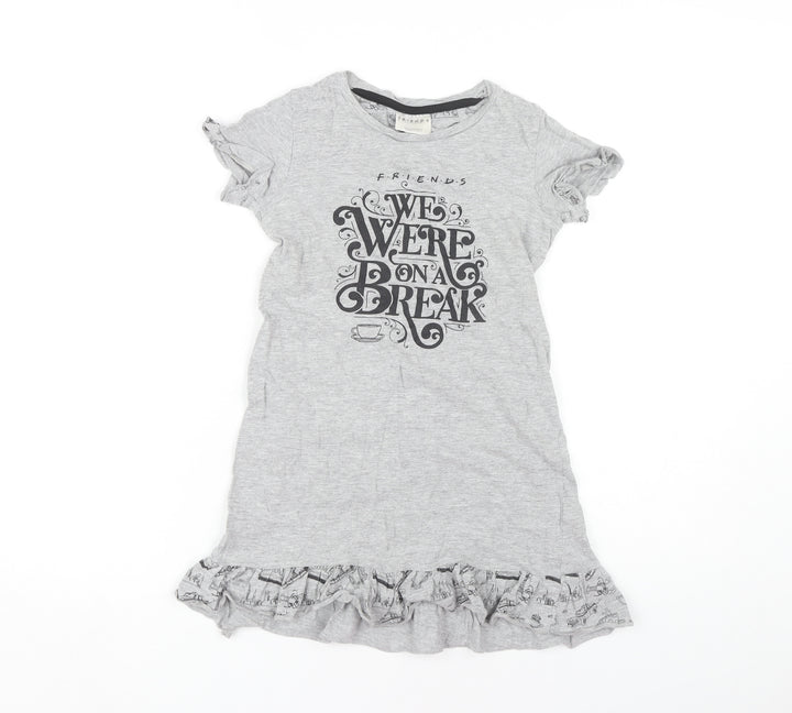 Friends Girls Grey T-Shirt Dress 9-10 Years TV Casual